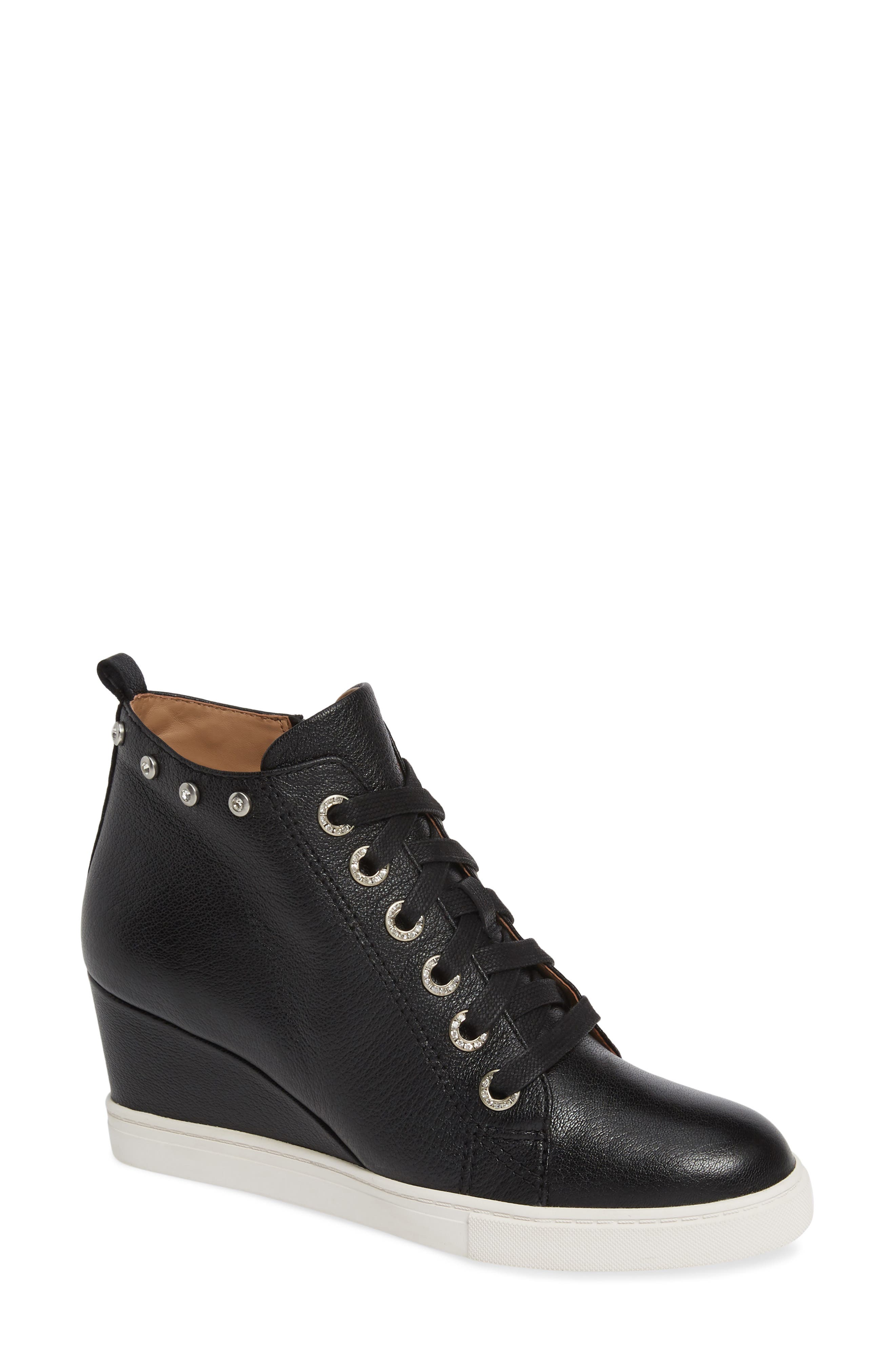 Linea Paolo Flint Wedge Sneaker- Black