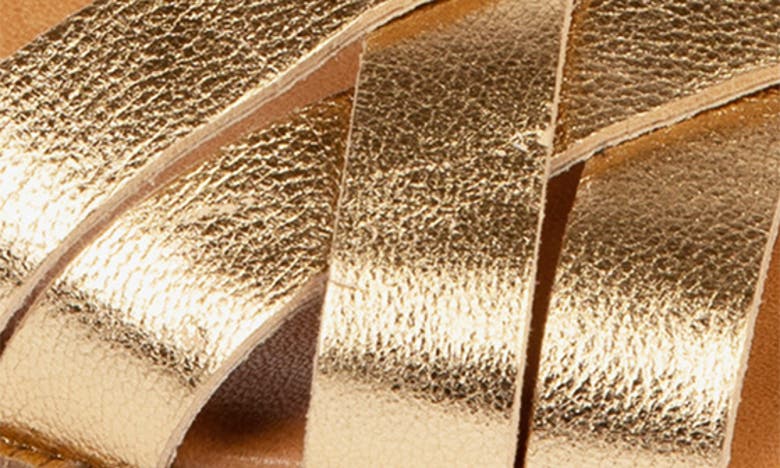 Penelope Chilvers Shepherdess Ankle Strap Sandal In Gold