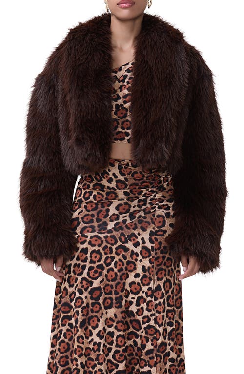 Shop Afrm Stephanie Faux Fur Jacket In Java