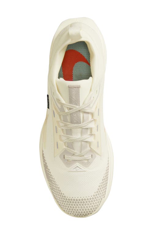 Nike Men's Pegasus Trail 5 Gore-tex Waterproof Trail Running Shoes In Sail/ Light Orewood Brown/ Red