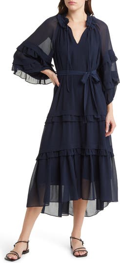 KOBI HALPERIN Koa Frill Long Sleeve Dress | Nordstrom