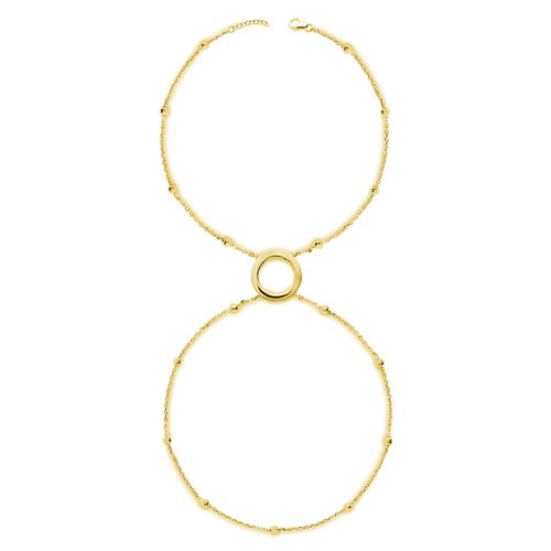 Lucy Quartermaine Women's Art Deco Halo Hand Chain In Gold Vermeil