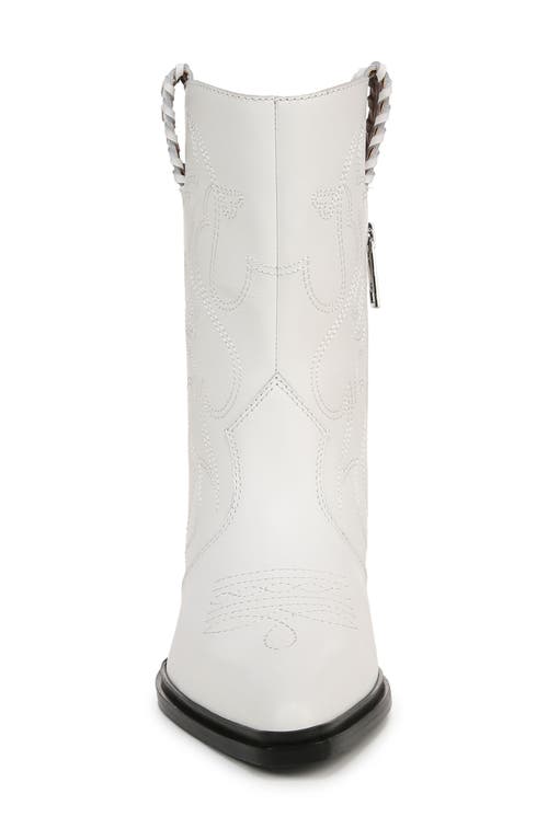 Franco Sarto Bianca Pointed Toe Western Boots In White