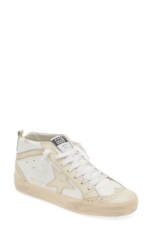 Golden Goose Mid Star Trainer In White/pink