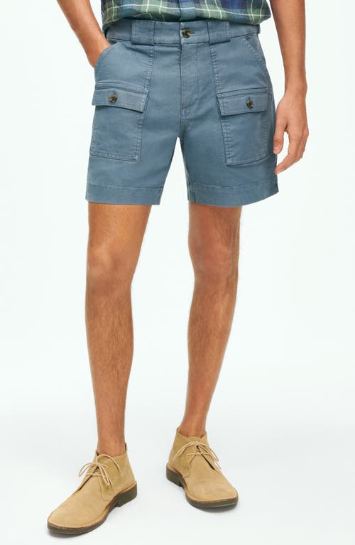 Brooks Brothers Cotton Canvas Camp Shorts China Blue at Nordstrom,