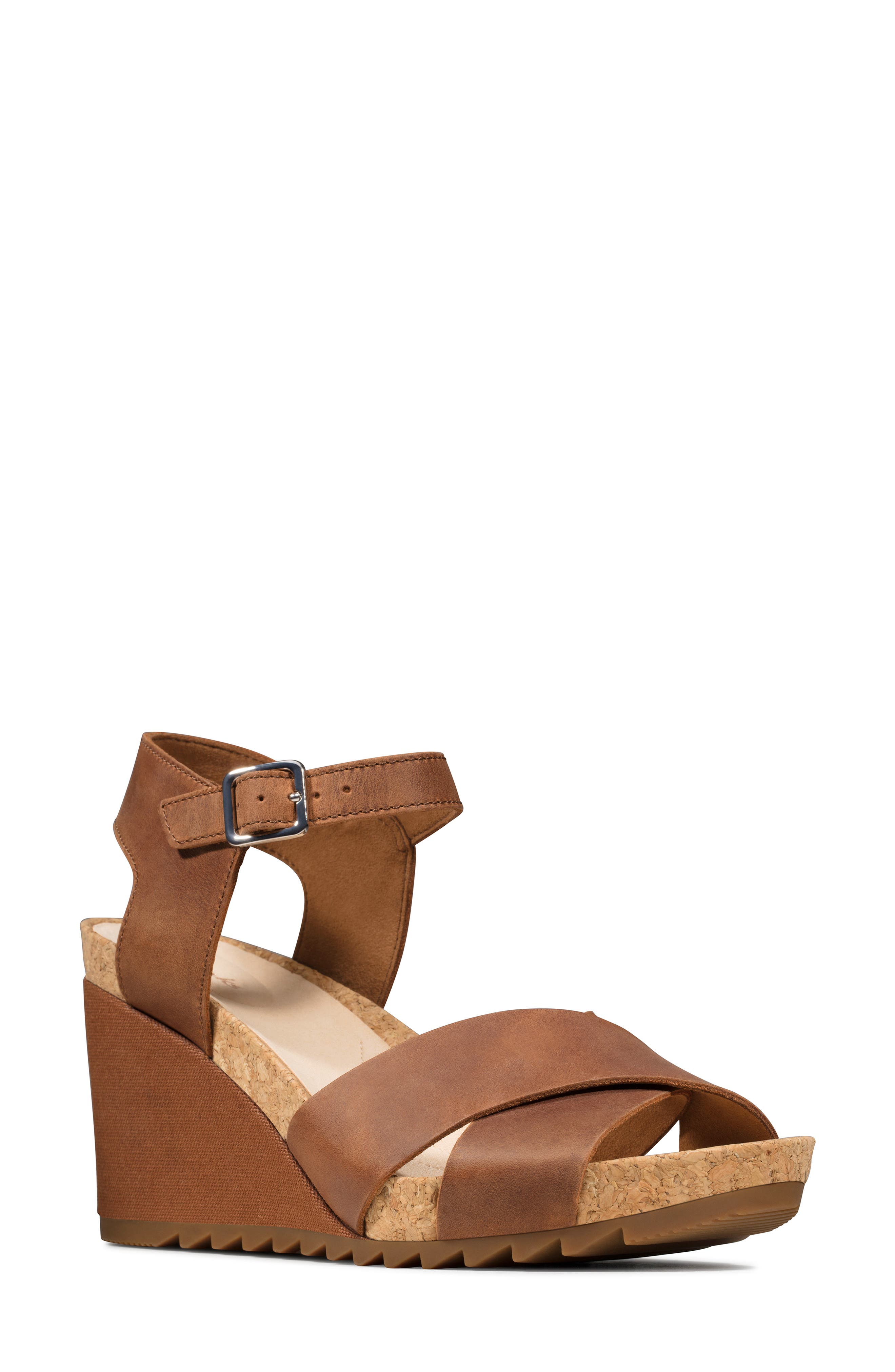 clarks sandals wedge