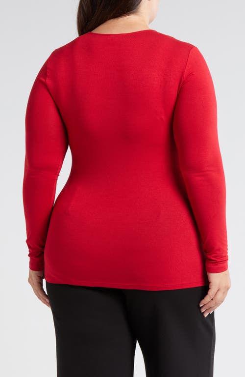 Universal Standard Liquid Cross Front Top In Savvy Red