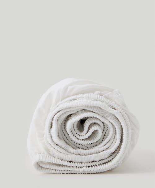 Pact Organic Room Service Sateen Fitted Sheet In White