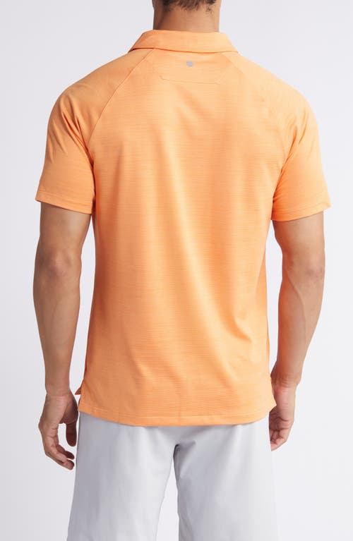 Shop Zella Chip Performance Golf Polo In Orange Pastel