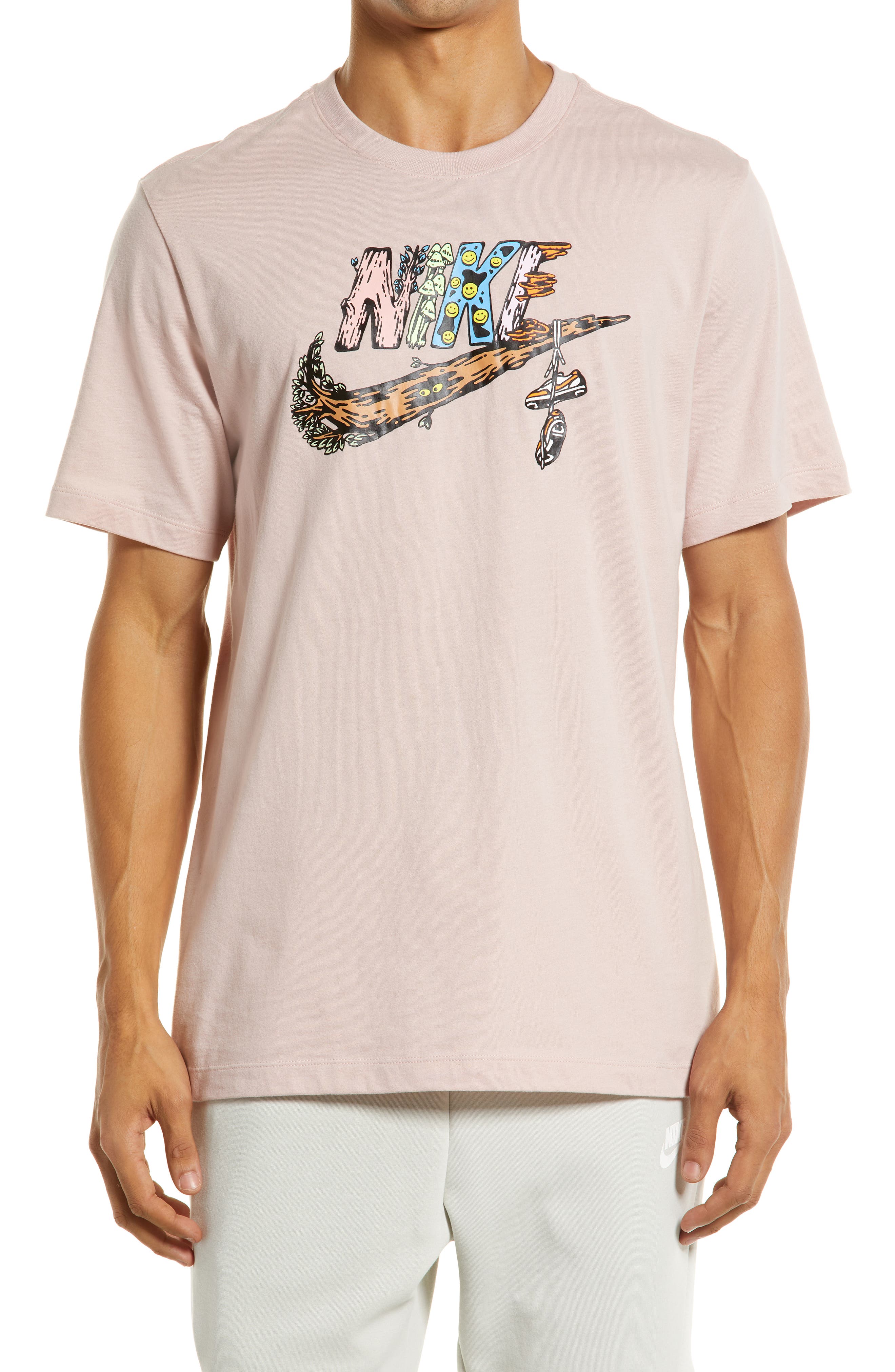 Nike Sportswear Men's Cotton Graphic Tee, Size Small in Pink Oxford at Nordstrom (0195243166689)