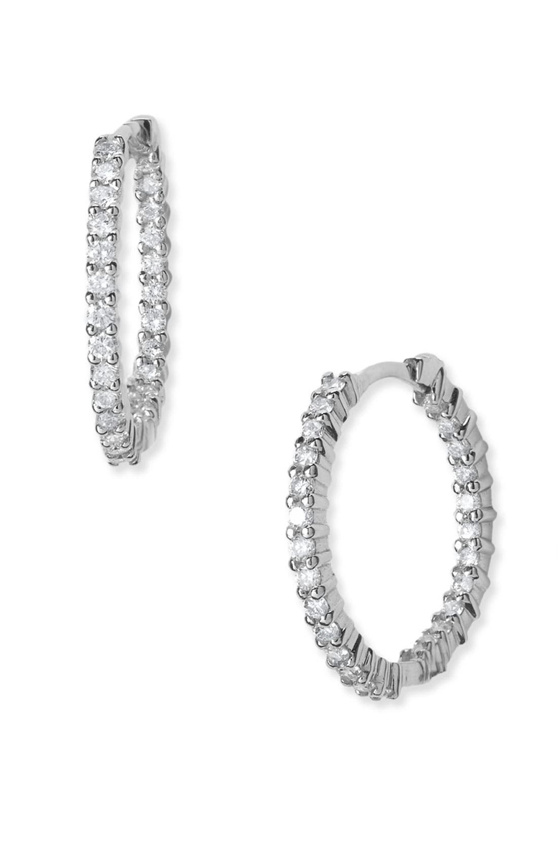 Roberto Coin Diamond Hoop Earrings Nordstrom