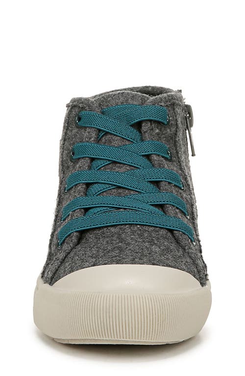 Dr. Scholl's Kids' Time Off High Top Sneaker In Charcoal Faux Leather