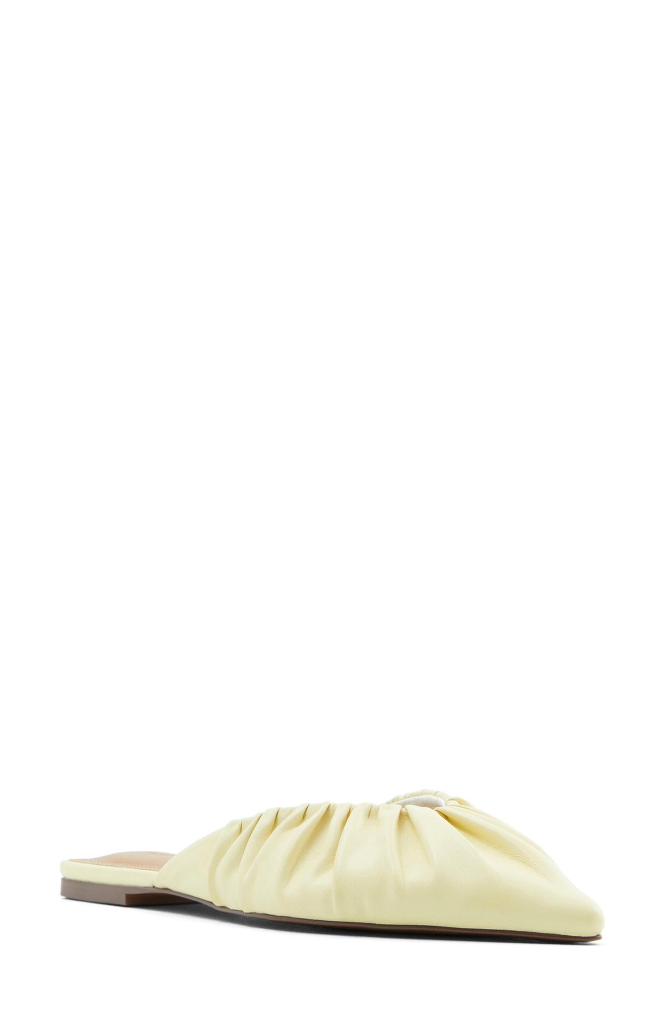 white pointed toe mule