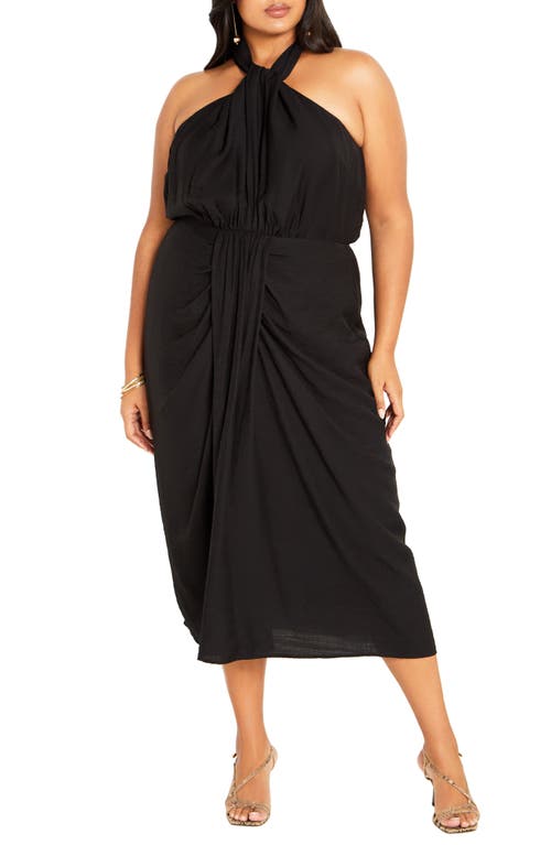 City Chic Briella Twist Neck Midi Dress at