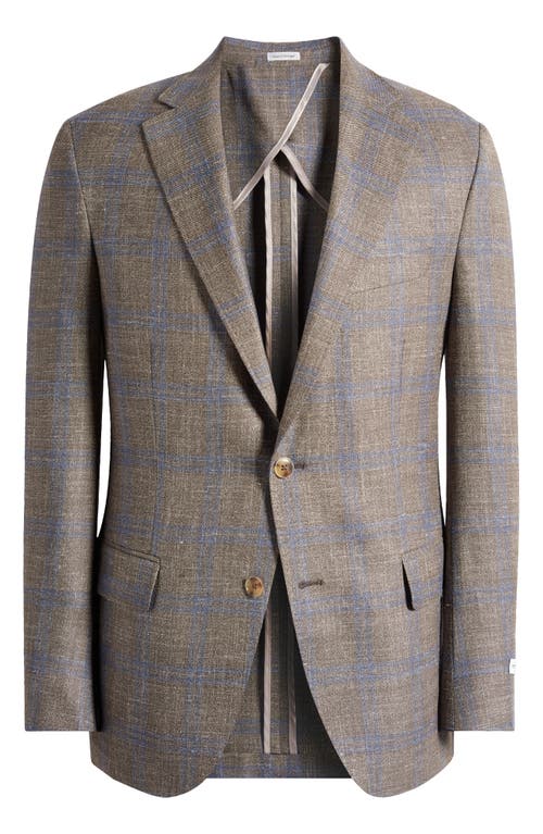Tailored Fit Wool Blend Sport Coat in Brown