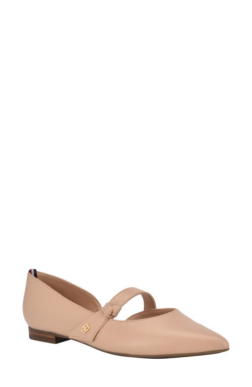 Tommy Hilfiger Venny Pointed Toe Flat in Barely Beige 