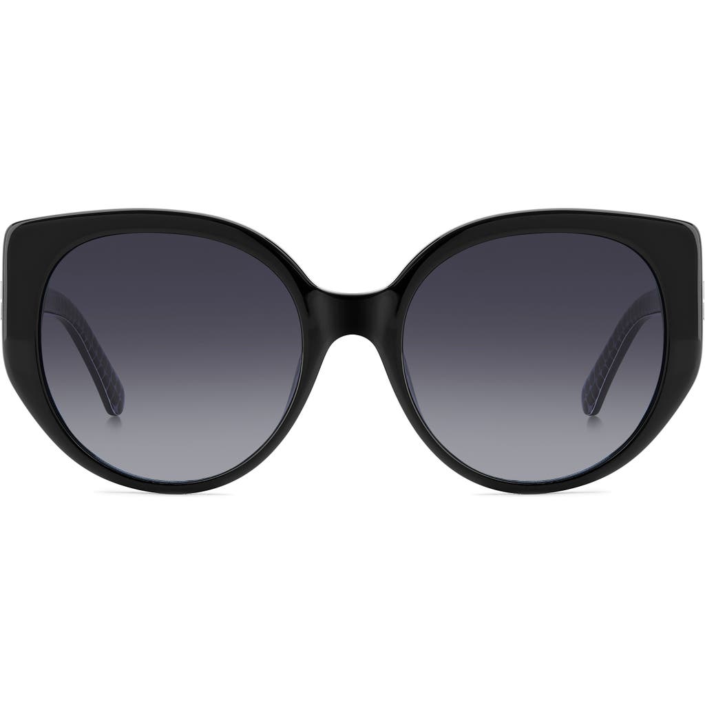 Kate Spade New York Seraphina 55mm Gradient Round Sunglasses In Black