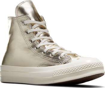 Converse all star metallic leather best sale