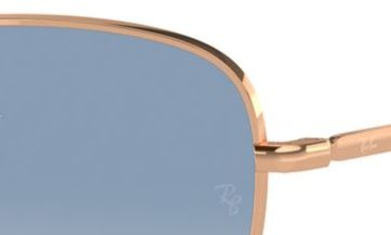 Shop Ray Ban Ray-ban 59mm Gradient Pilot Sunglasses In Rose Gold