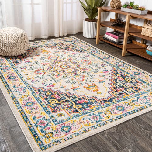 Jonathan Y Brooklyn Geometric Medallion Area Rug In Beige/ivory