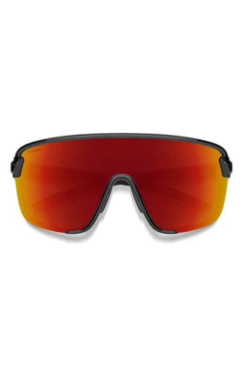 Smith Bobcat 135mm ChromaPop Shield Sunglasses in Black /Red Mirror at Nordstrom