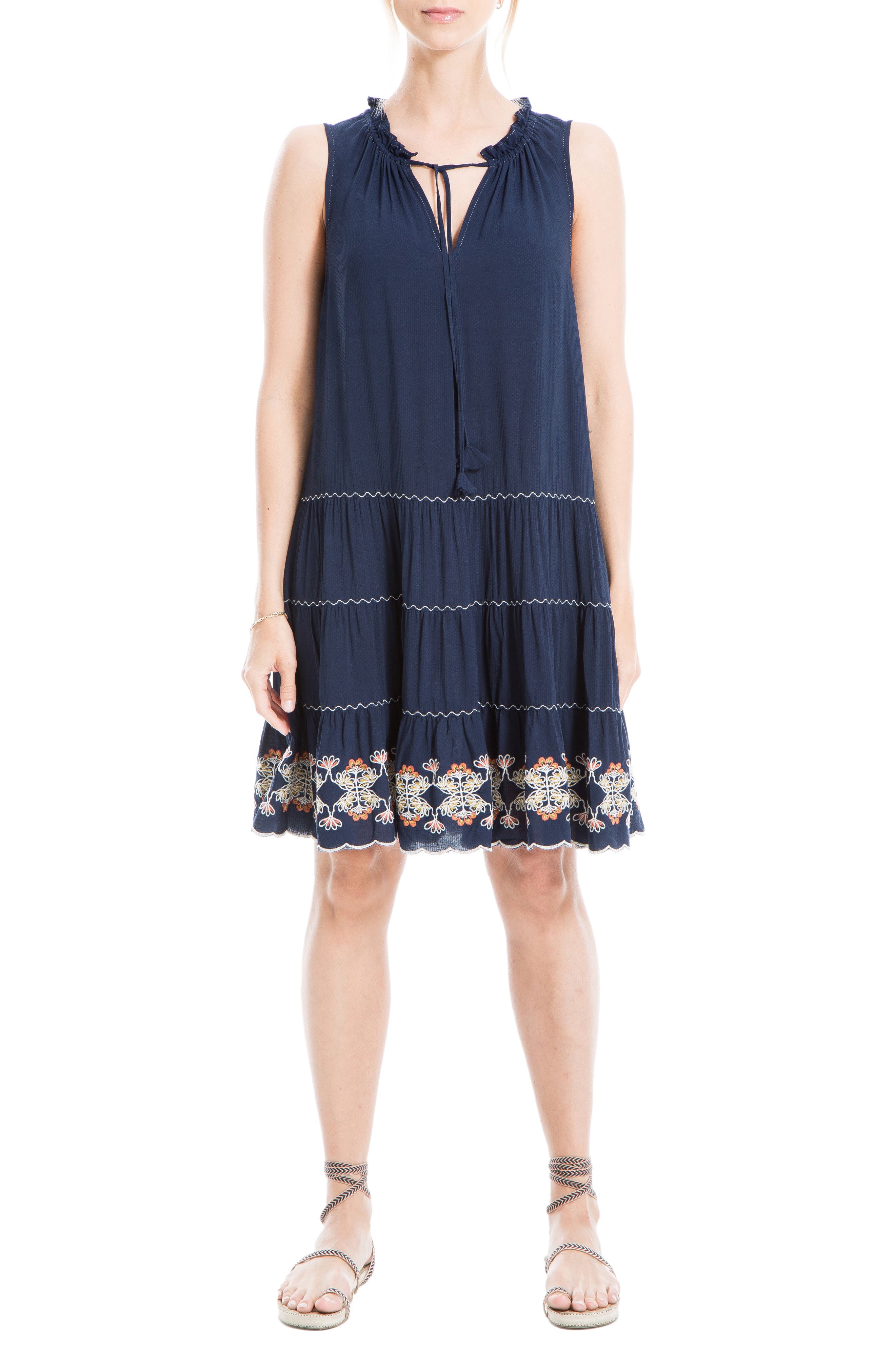 Max studio embroidered dress best sale