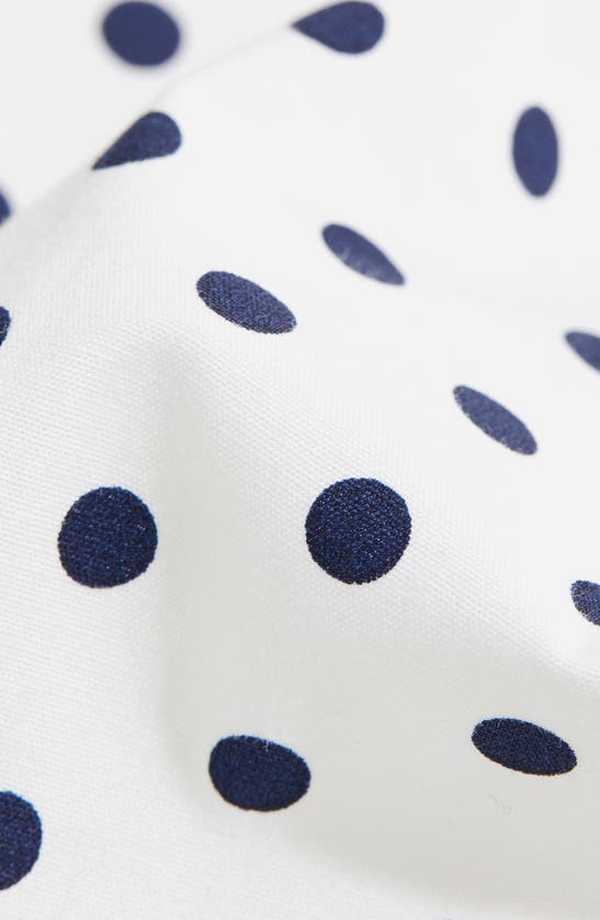 Shop Vineyard Vines Poplin Tiered Maxi Skirt In Polka Dot-white/ Navy