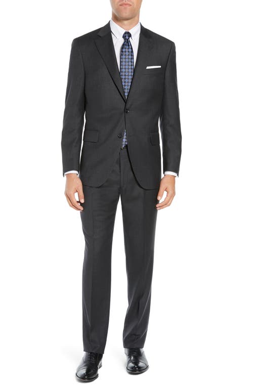 Peter Millar Classic Fit Wool Suit in Charcoal