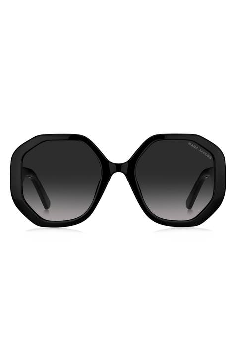 53mm Gradient Round Sunglasses