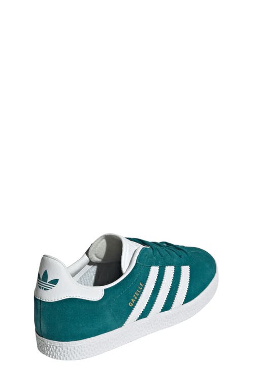 Shop Adidas Originals Adidas Kids' Gazelle Low Top Sneaker In Teal/white/gold Metallic