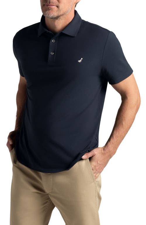 Mojave Supima Cotton Blend Feather Jersey Polo in Vulcan Navy