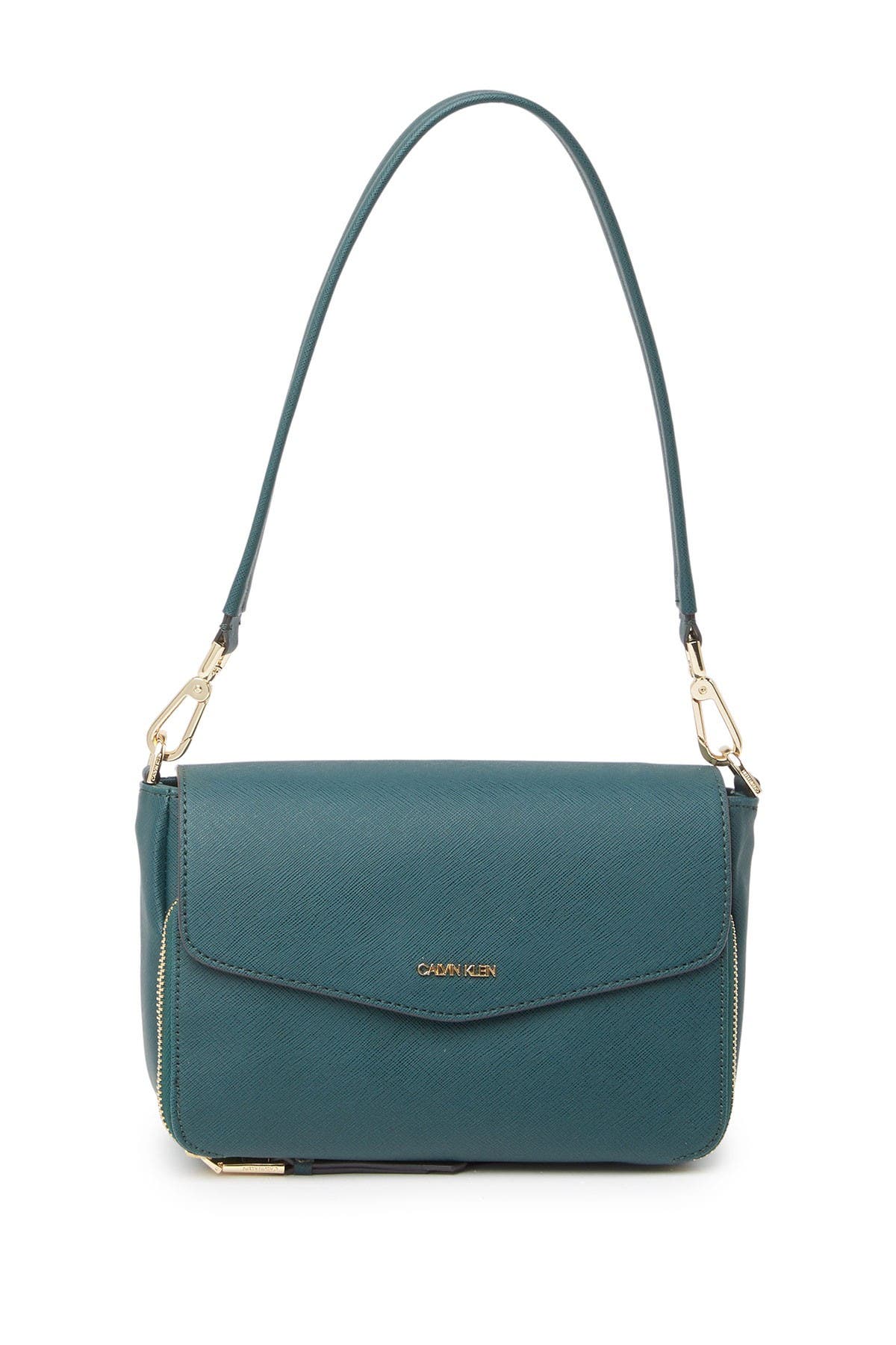 Calvin Klein Ava Saffiano Shoulder Bag In Hunter ModeSens