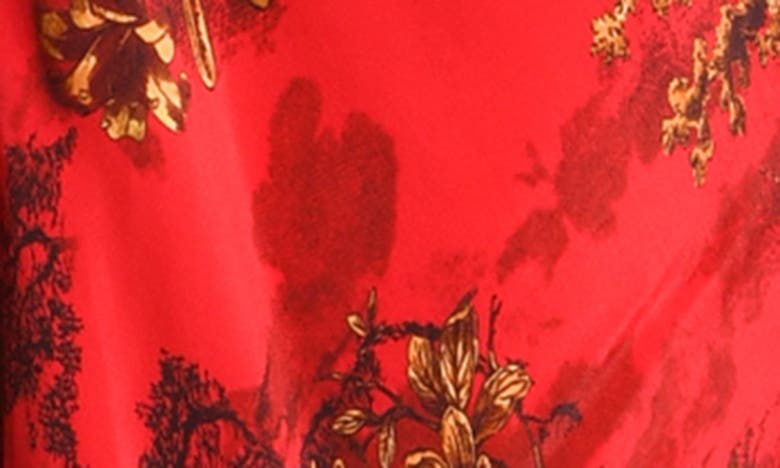 Shop L Agence Geneva Print Cover-up Dress In Scarlet