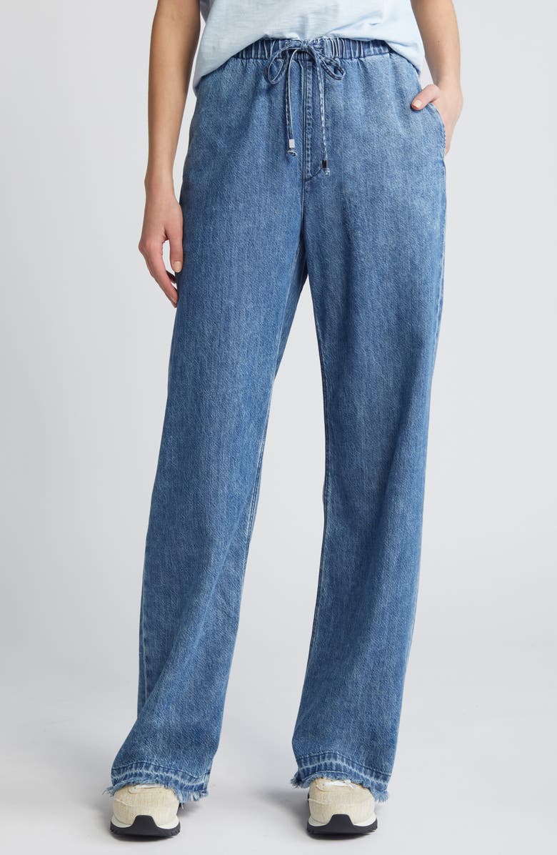 rag & bone Ultra Featherweight Logan Pull-On Wide Leg Denim Pants ...