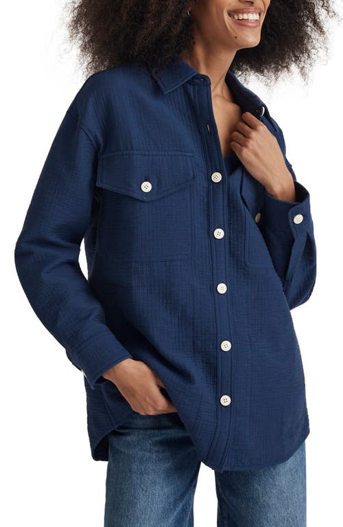 Madewell Superoversize Shirt Jacket in Passport Blue at Nordstrom, Size X-Large Regular