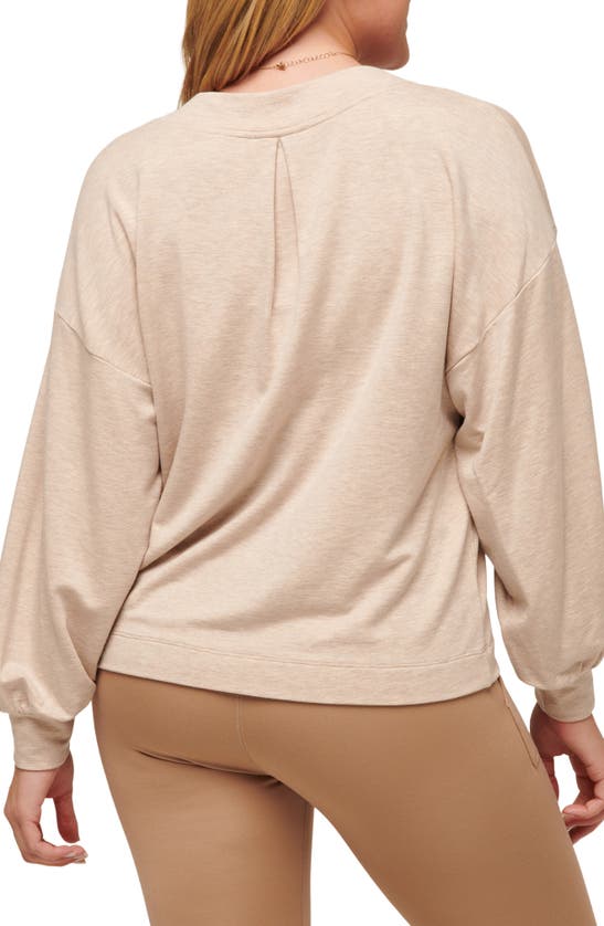 Shop Travis Mathew Cloud French Terry Pullover Sweatshirt In Heather Natural