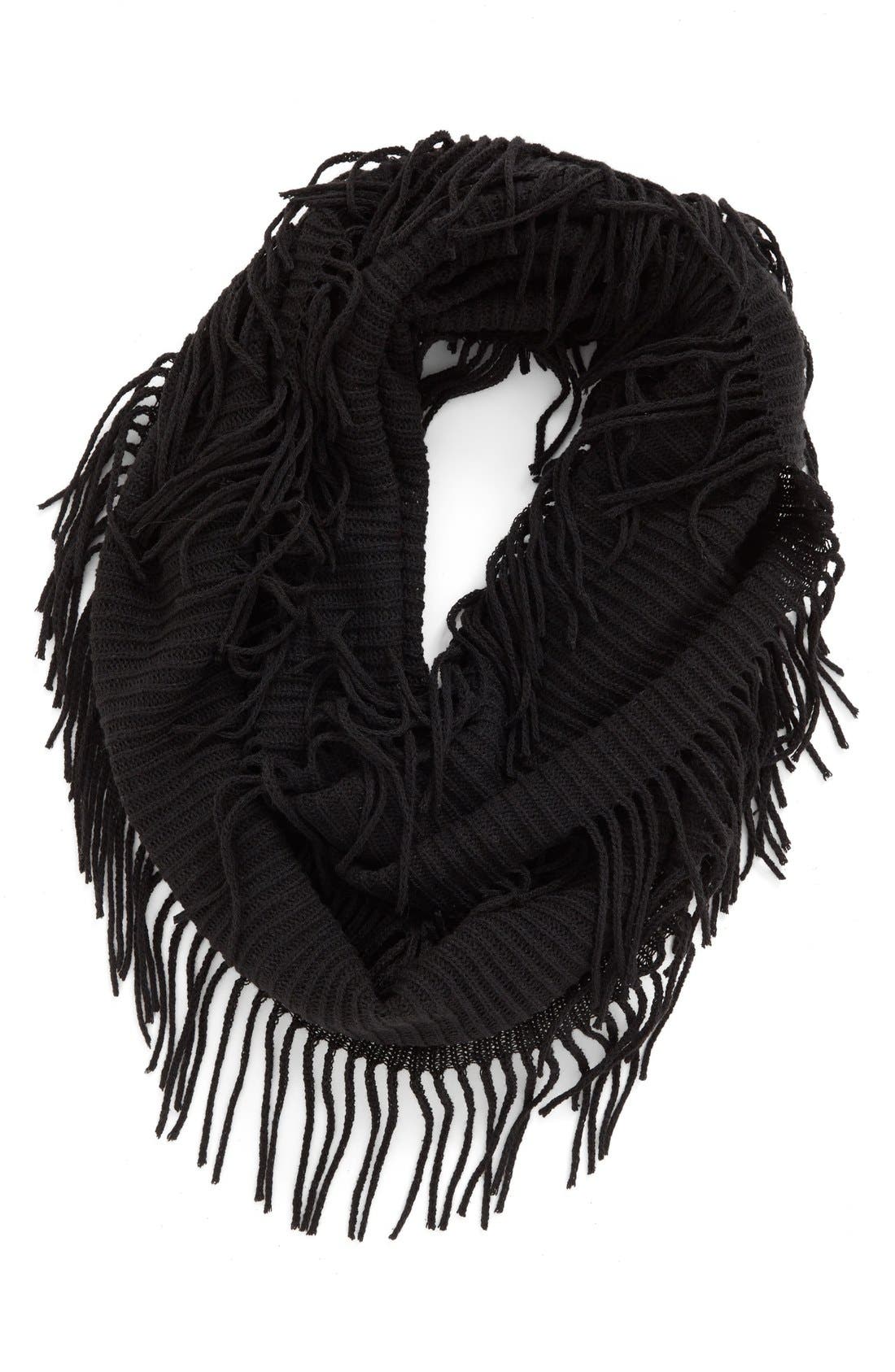 BP. Rib Knit Fringe Infinity Scarf Nordstrom