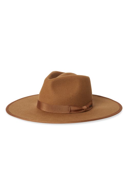 Jo Felted Wool Rancher Hat in Golden Brown