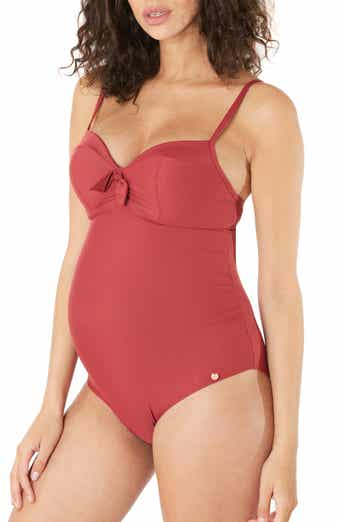 Cache Coeur Manitoba One Piece Maternity Bathing Suit - Dusty Rose