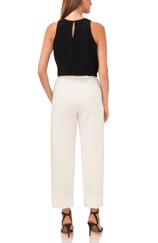 Shop Vince Camuto Large Cuff Tailored Pants In New Ivory