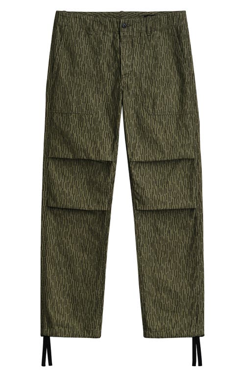 Rag & Bone Combat Dash Print Cotton Cargo Pants In Grnpncamo