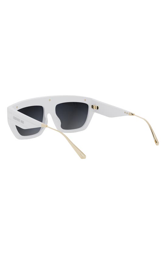 Shop Dior 'club M7u Mask Sunglasses In White/ Other / Gradient Violet