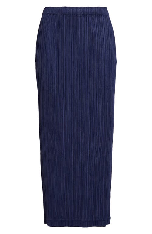 Issey Miyake Navy May Loop Bottoms Midi Skirt In Navy