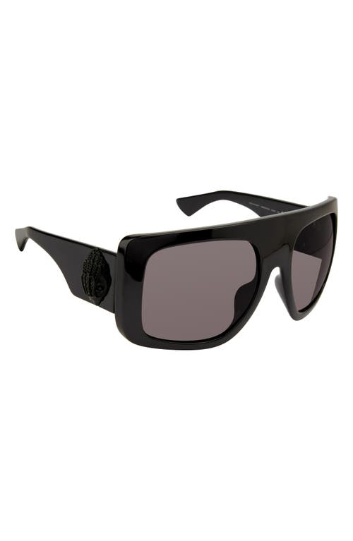 Kurt Geiger London 62mm Oversize Rectangular Sunglasses In Black/smoke