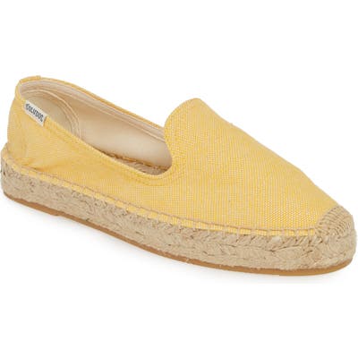 Soludos Platform Espadrille Flat, Yellow