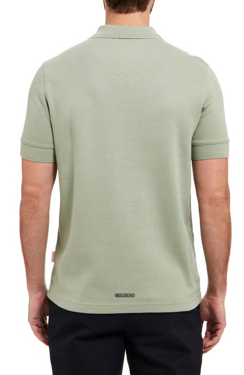 Shop Sealskinz Felthorpe Textured Organic Cotton Polo In Green