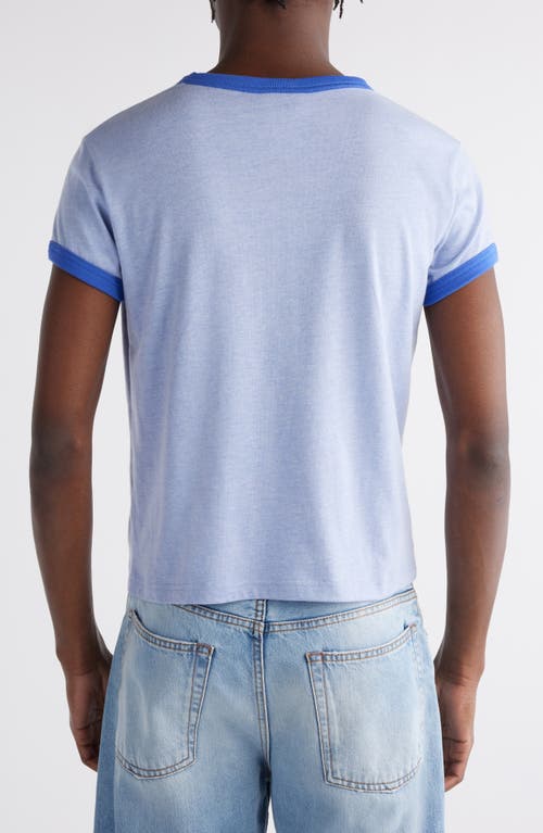 Shop Acne Studios Heathered Ringer T-shirt In Faded Blue