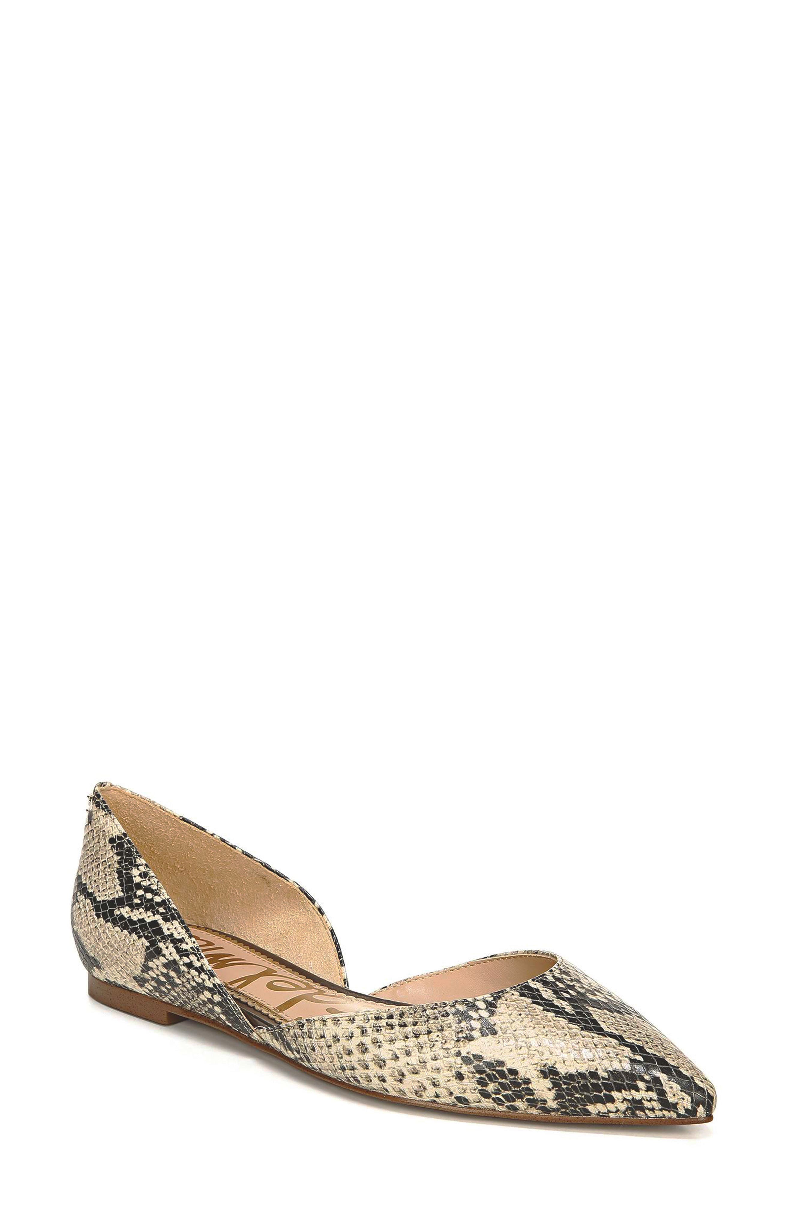 rodney pointy toe genuine calf hair flat