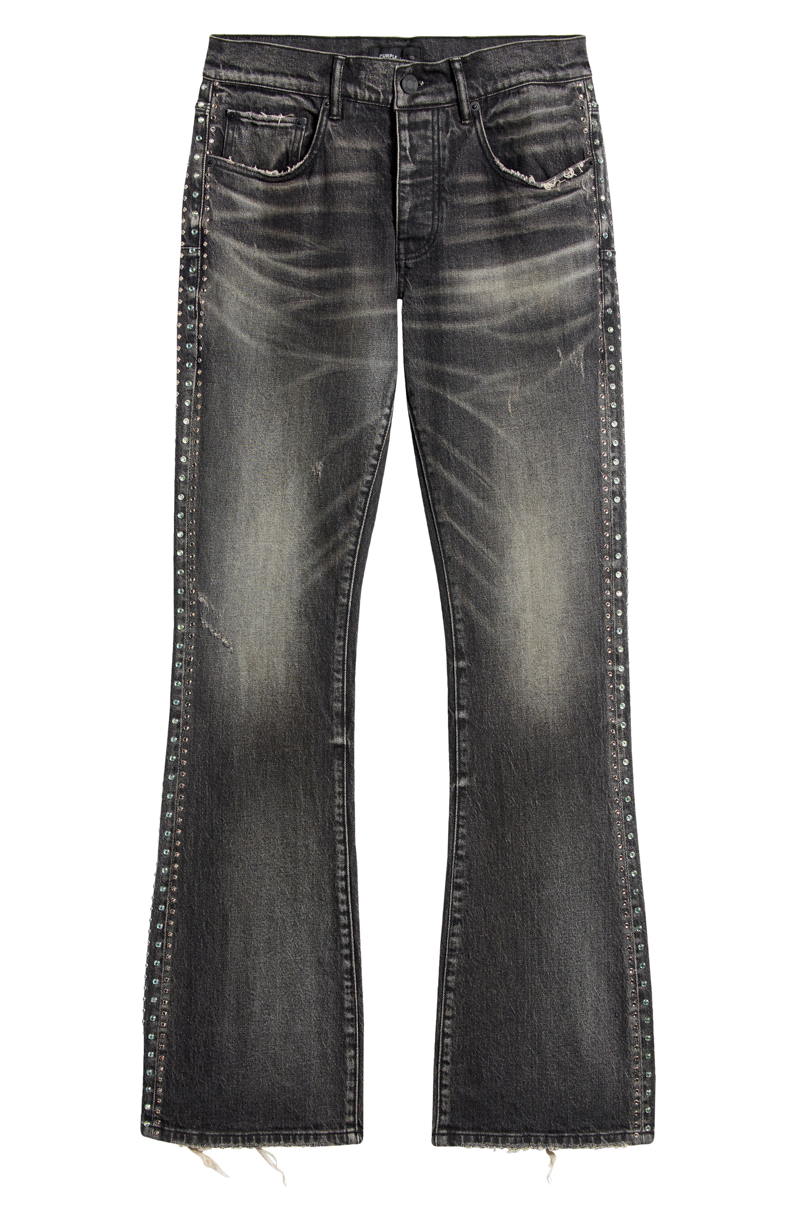 Purple Brand cut-out flared jeans - Black