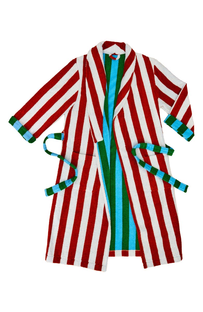 Dusen Dusen Field Stripe Terry Bathrobe Nordstrom
